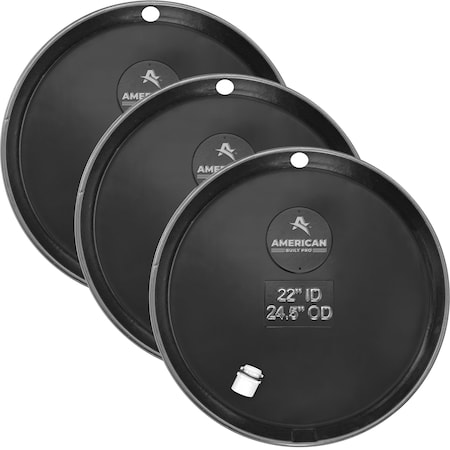 American Built Pro Water Heater Pan, 22 in PreDrilled Plastic wDrain Hose Adapter, 3PK WHP22-Drl P3